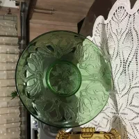 دیس سبز قدیمی خیارخوری ۹ تیکه پیاله قدیمی