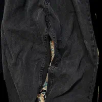 شلوار ذغالی و آبی