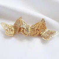 گیره مو پروانه طلایی، زیبایی پرواز پروانه بر موها|بدلیجات|اصفهان, نقش جهان|دیوار