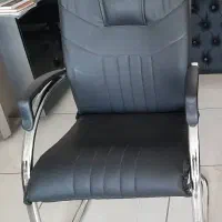 ۴ عدد صندلی انتظار چرم با پایه استیل نونو