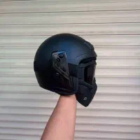 کلاه کاسکت بدون فک مشکی مات