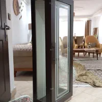 دکور چوبی تمام ام دی اف ۴ طبقه آینه ائی بهمراه بار