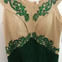 لباس مجلسی سبز زمردی
