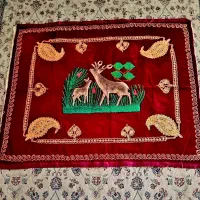 رومیزی مخمل قدیمی کاردست عتیقه|پرده، رانر، رومیزی|تهران, ونک|دیوار