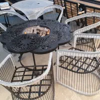 میز آتشدان و آتشدان مبلمان باغی طرح استخوان کد 999|صندلی و نیمکت|هشتگرد, طاووسیه|دیوار