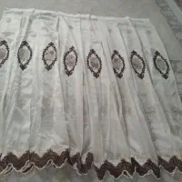 پرده سفید قهوه‌ای