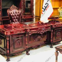 میز مدیریت اداری وزیری کلاسیک کتابخانه چوبی مبلمان|دفتر کار|تهران, فاطمی|دیوار