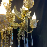 برنز رستمی .لوستر ۸شاخه ۱۶ شعل.ه برنز|لوستر و چراغ آویز|نظرآباد, نظرآباد|دیوار