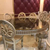 صندلی مواد پلیمر مدل گل با میز/تالاروخانه عقد