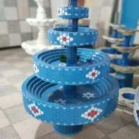 انواع ابنما طبقاتی سیمانی طرح سنگ و سرامیکی حوضچه|مصالح و تجهیزات ساختمان|کاشان, شهرک ۲۲ بهمن|دیوار