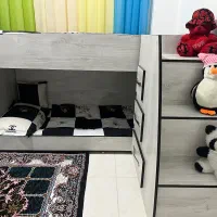 تخت خواب دوطبقه چوبی|تخت و سرویس خواب|پرند, فاز ۶|دیوار