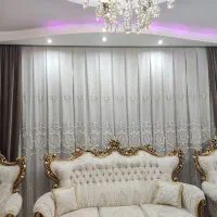 پرده خامه دوزی ترک|پرده، رانر، رومیزی|قرچک, مهدیه|دیوار