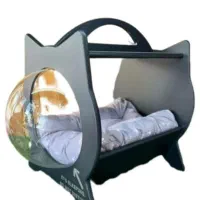 جای خواب سگ . گربه مدل حبابی قرمز