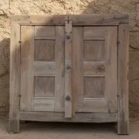 درب گنجه چوبی|کلکسیون اشیاء عتیقه|یزد, |دیوار