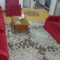 مبلمان ۹نفره وناهارخوری۴ نفره قرمز زرشکی +جلومبل