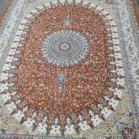 3تخته فرش 12متری طاووس زمینه گل بهی