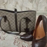 کیف کفش ست شیک فقط یکبار پوشیده شده|کیف، کفش، کمربند|ری, علایین|دیوار