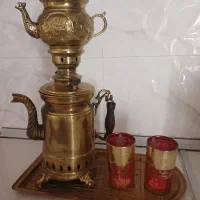 سماور زغالی قدیم و قوری