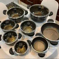 وام تامین اجتماعی سرویس ۱۴ پارچه قابلمه تفلون نچسب