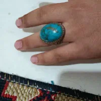 انگشتر فیروزه قدیمی رکاب نقره