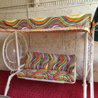 تاب فلزی لوکس تاب حیاطی 3 نفره و 4 نفره تخت خوابشو|صندلی و نیمکت|خمینیشهر, |دیوار