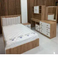 تخت خواب کامل چوب طرح ارغوان با طراحی جدید