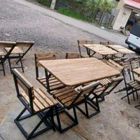 صندلی ، میز کمجا نرده ای ۶۸۲ a (چوب فلز)|میز و صندلی غذاخوری|رشت, حومه رشت|دیوار