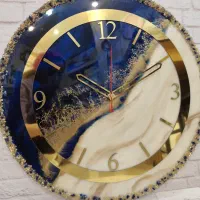 ساعت دیواری طرح سورمه ای صدفی قطر ۵۰ سانتیمتر|ساعت دیواری و تزئینی|تهران, شمسآباد|دیوار