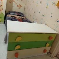 تخت و کمد دو منظوره کودک و نوجوان با دراور 4کشو|تخت و سرویس خواب|کرج, طالقانی|دیوار