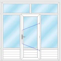 درب بالکن UPVC