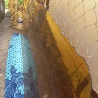 میز نهار خوری ۸ نفره سالم با شیشه ۶ میل