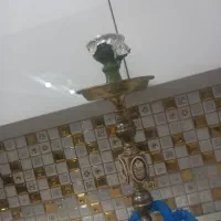 قلیان برنجی قدیمی  طرح دار