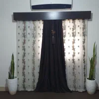 پرده جنس حریر طلاکوب ترک و رومیزی مخمل