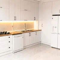 کابینت آشپزخانه کف تراش با روکش باشیشه صفحه براق|مصالح و تجهیزات ساختمان|گرگان, |دیوار