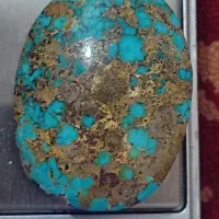 سنگ فیروزه رگه طلایی بزرگ