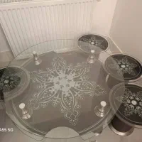 فروش مبل ۷ نفره به همراه گل میز شیشه ای|مبلمان خانگی و میز عسلی|جم, |دیوار