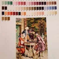 نخ و نقشه و دار تابلوفرش طرح شطرنج باز