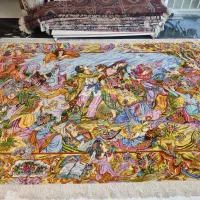 تابلو فرش ۶متری خیام. چله و گل ابریشم.