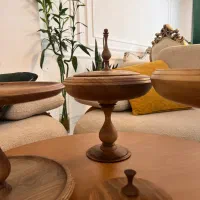 ظروف پذیرایی چوب گردو|ظروف سرو و پذیرایی|آمل, |دیوار