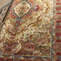 فرش ماشینی دستباف گونه چله ابریشم ابریشم|فرش|تهران, کاج|دیوار