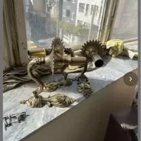 لوستر برنج و پایه کوب|لوستر و چراغ آویز|تهران, سلسبیل شمالی|دیوار