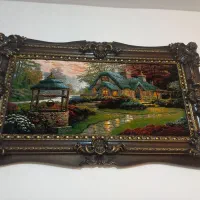 تابلو فرش وتابلو دست دوز هر دو سالم ودر حد نو