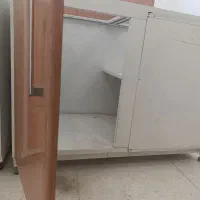 کابینت آشپزخانه فلزی با درب روکش طرح چوب رنگ روشن|مصالح و تجهیزات ساختمان|لنجان, |دیوار