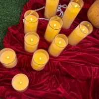 شمع استوانه ایی وارداتی کنترل دار|صنایع دستی و سایر لوازم تزئینی|تهران, هرندی|دیوار