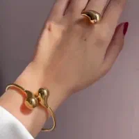 ست بنگل انگشتر دستبند قطره