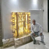 ترکیب آجر و سنگ.باربیکیو هیزمی.گازی آبنما.شومینه.و