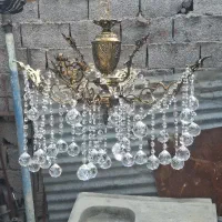 دو عدد لوستر برنجی سنگین