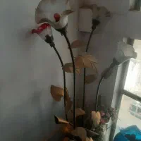 لوستر۵شاخه کریستالی بدنه فلزی و شبخواب صحیح وسالم|لوستر و چراغ آویز|پاکدشت, پاکدشت (مامازند)|دیوار