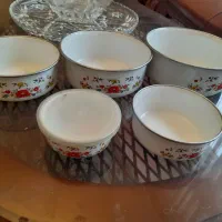 ظروف ۵ تیکه ی لعابی