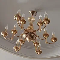 لوستر 6 شاخه نور ایران تمام برنز سنگین کلاسیک